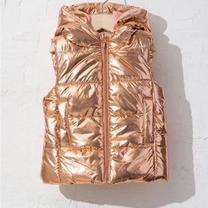 Rose Gold Adorable Toddler Girl Puffer Vest!